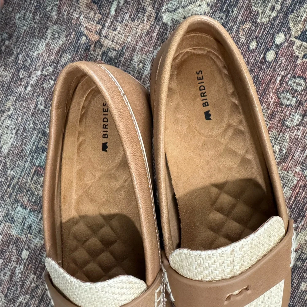 Birdies The Vesper Driver Cappuccino Leather Raffia 8 NWOT - Picture 7 of 12